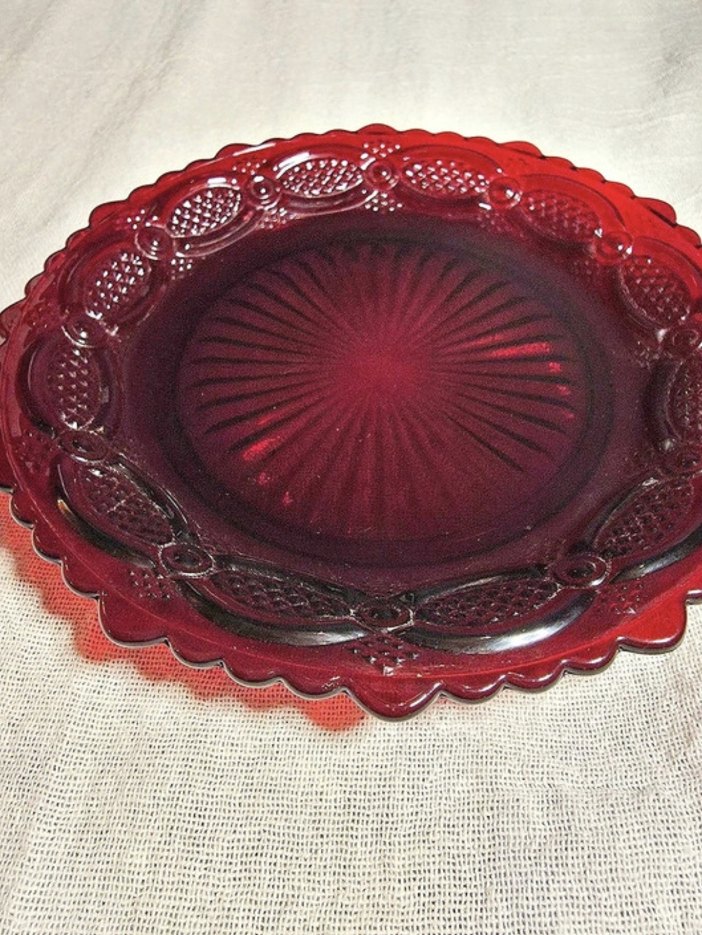 Avon Cape Cod Ruby Red Salad Plate 7.5"